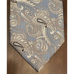 Chereskin Blue Brown Hand Made 100% Polyester Men’s Neck Tie Made In China